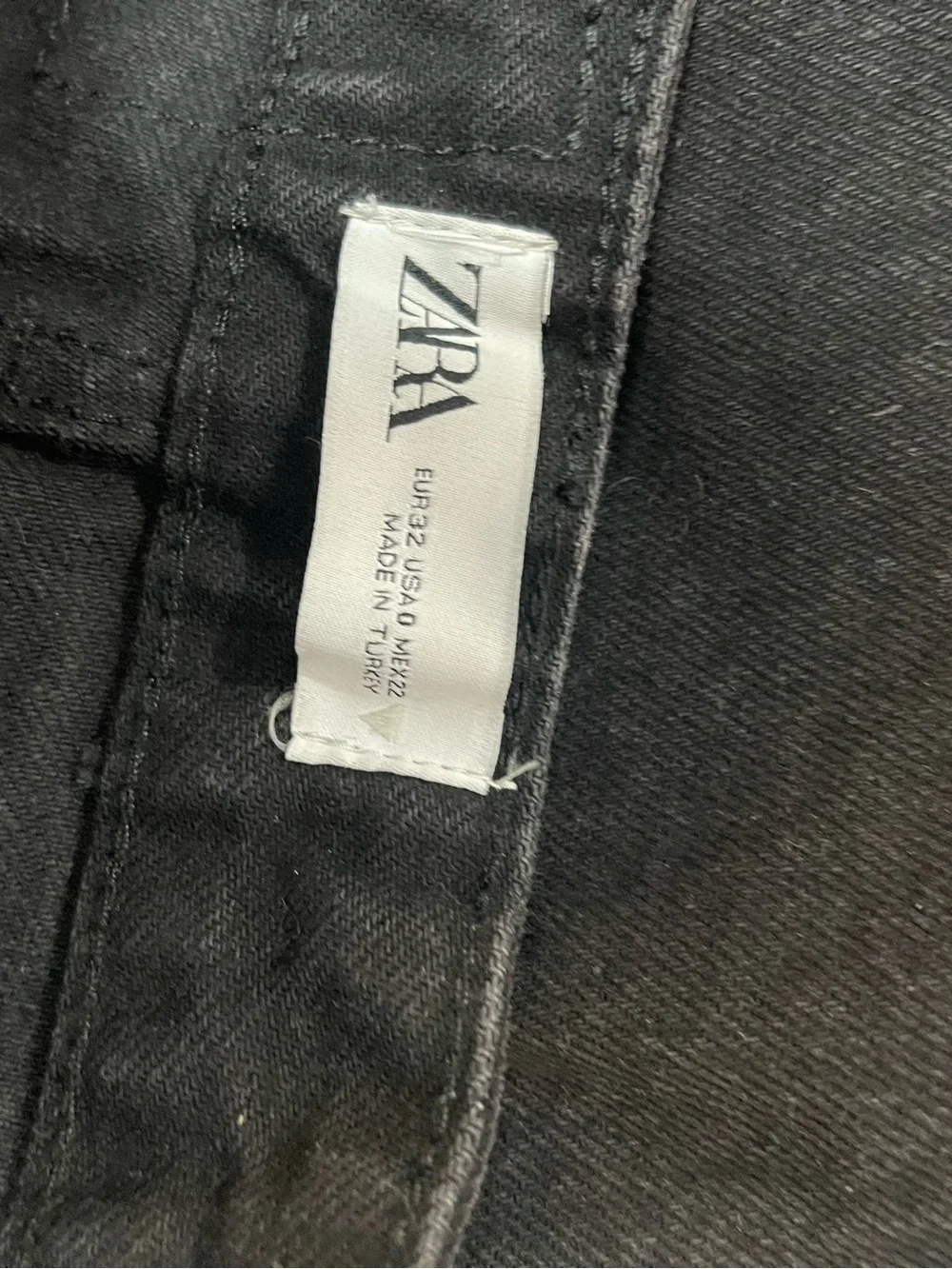 Zara High Rise Wide Leg Jeans Black